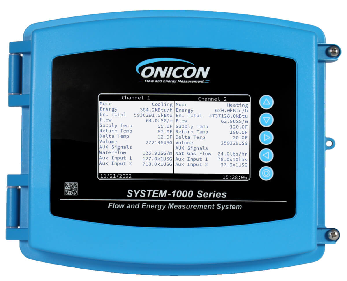 ONICON F-1200 / F-1200-10-E5-1221 Flow & Energy Measurement Sr. NO