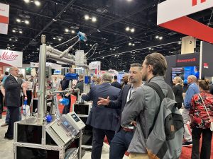 demonstration at trade show booth