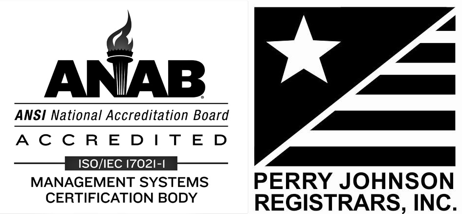ANAB / Perry Johnson ISO 9001:2015 Quality Certification