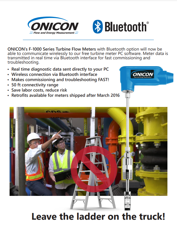 ONICON F-1000 Series Now Available with Bluetooth!